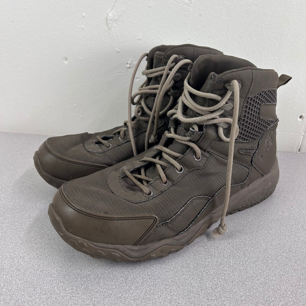CQR Tactical Duty Boots Mens 10.5 Coyote Brown Mid Top Hiking Work Boots